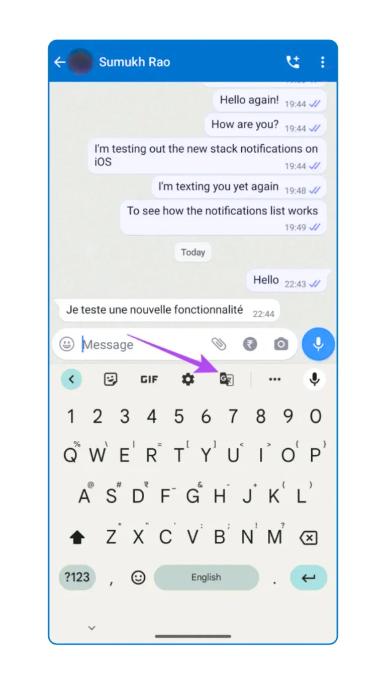 WhatsApp Plus - translate messages